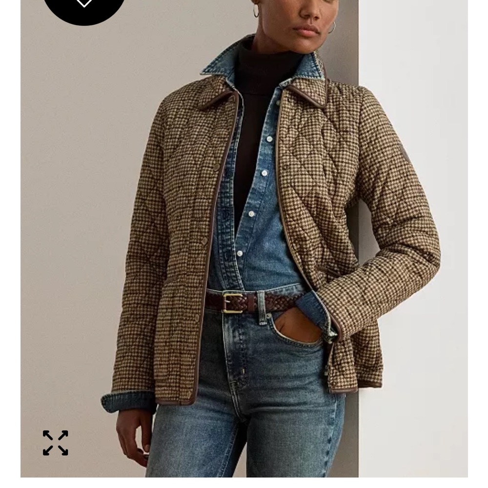 Lauren Ralph Lauren Women's Quilted Utility Jacket - Brown Check